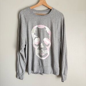 Zadig & Voltaire upper skull camo crewneck sweatshirt grey pink size small